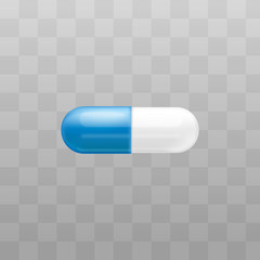 Vector capsule pill painkiller vitamin drug icon