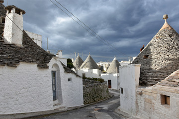 Fototapeta na wymiar Unique Trulli houses of Alberobello, Puglia region, Italy