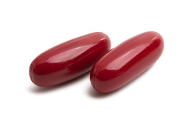 vitamins capsules isolated