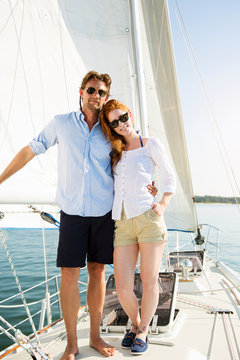Couple on sailboat 