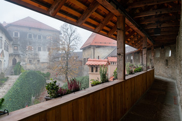 Fototapeta premium Exterior view of the Bled Castle