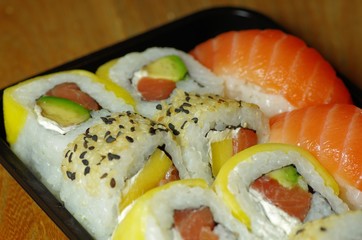 Farbenfrohes Sushi, Maki