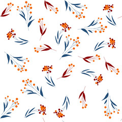 Fototapeta premium Seamless floral pattern with roses, vector illustration in vintage style