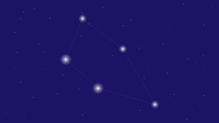 Fototapeta na wymiar Cepheus constellation vector design