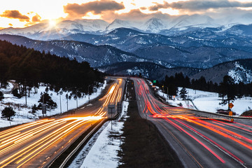 Car trail Sunset © Alex