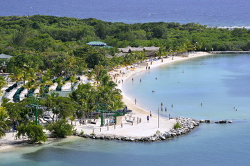 Beach at Mahogany Bay, Isla Roatan, Honduras