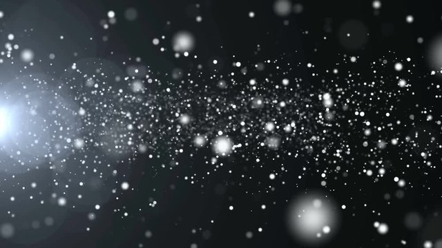 Abstract silver glitter texture flying with silver light effect. 4k animation footage.