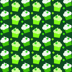 Saint Patricks Day cupcake pattern
