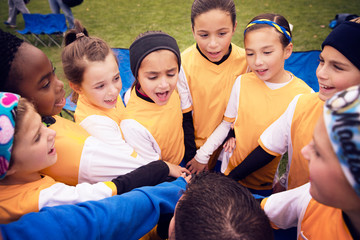 Boys and girls in practice together 