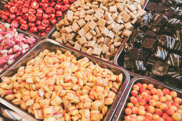 Colorful Confectionery At Candy Shop