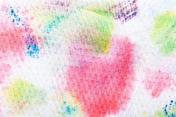An abstract pattern created from paint daubs on a paper kitchen towel