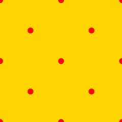 Sierkussen Rode polka dot naadloze patroon. Geometrische achtergrond. Ronde vormen. Vector illustratie. © _aine_