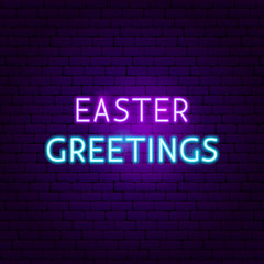 Easter Greetings Neon Sign