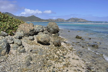Rocky Beach in St. Martin
