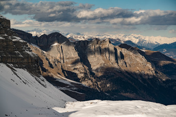 Winter in Madonna di Campiglio Aerial Drone Italy Dolomites Trentino