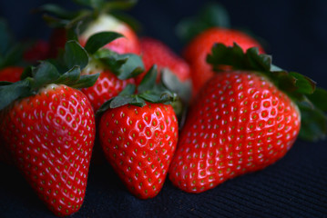 Background from freshly harvested strawberries