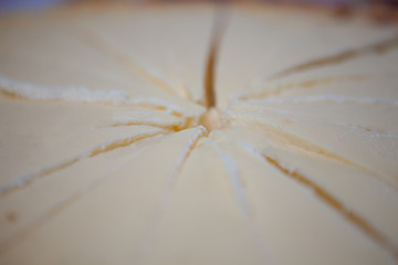 Close up from a tasty cheesecake with depth of field