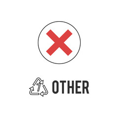 Fototapeta premium Plastic recycling icon, symbol and sign Other.