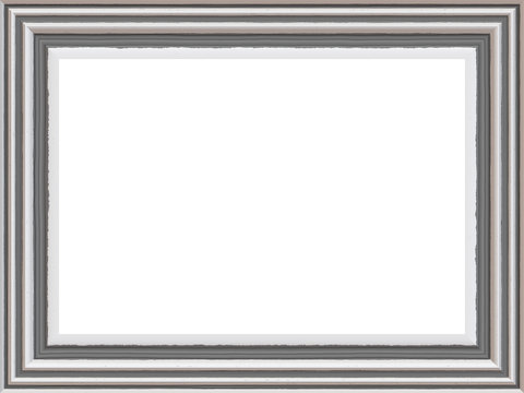 retro picture frame with white background with Free Space for Text / Pictures isolated