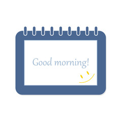 Calendar icon. Vector illustration of a calendar sheet with text. Design in a simple flat style. - Vector