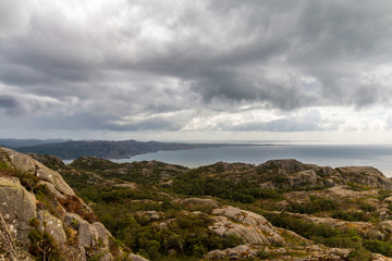Fototapeta na wymiar Ausblick auf die Nordsee vom der Insel Hydra aus