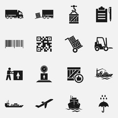 Set of delivery vector icons.
