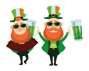 St patricks day elves cartoons