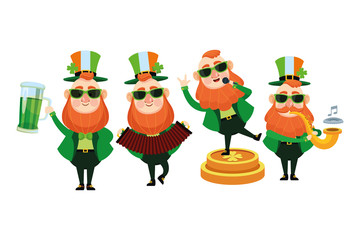 Saint patricks funny elves cartoons
