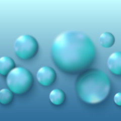 Science banner with 3d molecules. Medical background sphere design. Atoms. Message place. Balloons concept idea