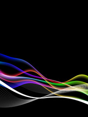 dinamyc flow, stylized  waves, vector