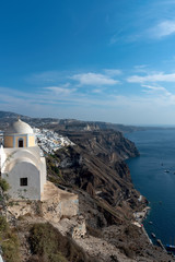 Thira village - Aegean sea - Santorini island - Greece