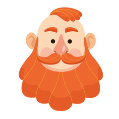 Naklejka premium Irish man face