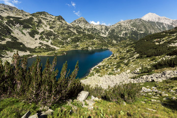 Summer landscape of Banderitsa Fish lake, Pirin Mountain, Bulgaria