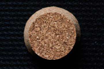 Round brown wooden cork