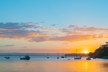 Sun sets over Pilot Bay