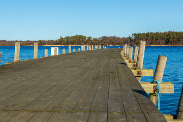 Boat bridge in the Swedish archipelago