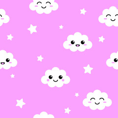 Seamless Pattern Cute Cloud