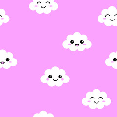 Seamless Pattern Cute Cloud