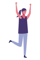 Fototapeta premium young woman cartoon