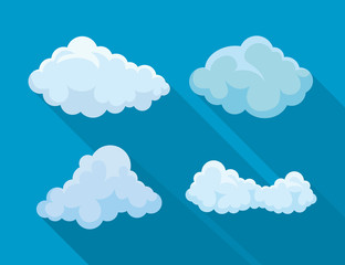 set of clouds icons