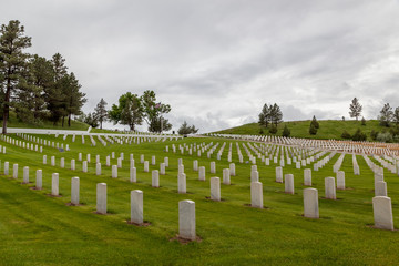 Fototapeta na wymiar Hot Springs, South Dakota National Cemetery