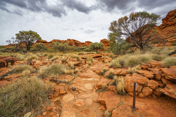 hiking in kings canyon in watarrka national park, northern territory, australia 22