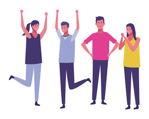 young people cartoon