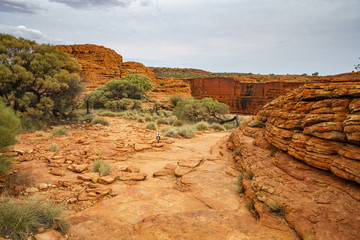 hiking in kings canyon in watarrka national park, northern territory, australia 52