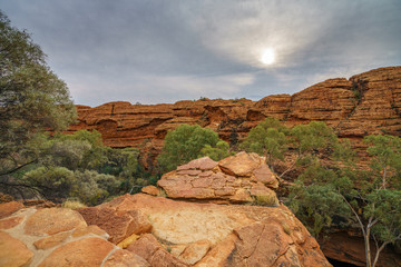 hiking in kings canyon in watarrka national park, northern territory, australia 66