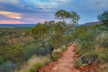 hiking kings canyon at sunset, watarrka national park, northern territory, australia 22