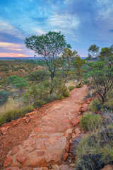 hiking kings canyon at sunset, watarrka national park, northern territory, australia 25