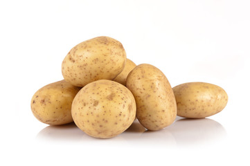potatoes on white