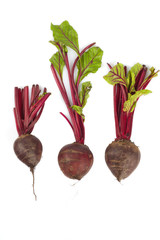 beetroots on white