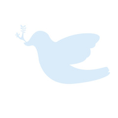 Silhouette of a pigeon. Vector illustration design